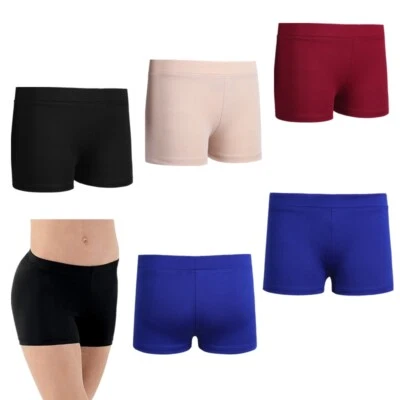 Kids Girls Gymnastics Ballerina Dance Shorts Bottoms Hot Pants Dancewear Costume - Image 1 of 3