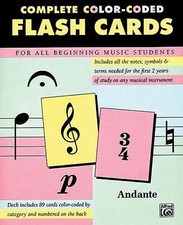 Complete Color-Coded Flash Cards : For All Beginning Music Students, Flash Cards (1996, Trade Paperback)
