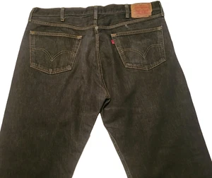 Pantalones de mezclilla Levi 501 para hombre con botones delanteros Strauss talla 42X32 azul pierna recta - Imagen 1 de 12