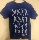 Fortnite Graphic T-shirt Blue Dancing Size Small