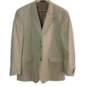 Calvin Klein Cotton Single Breasted 2-Button Sport Coat Blazer Jacket Cream 46L