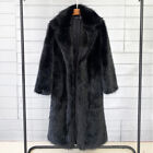 Women Winter Long Suit Collar Overcoat Loose Fashion Elegant Faux Fur Coa Casual
