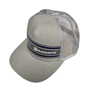 Husqvarna Gray Stripe Mesh Snapback Cap / Hat - Picture 1 of 4