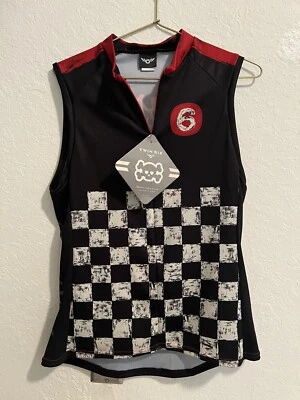 Twin Six Womens LARGE scarlett skulls cycling shirt - Image 1 of 4