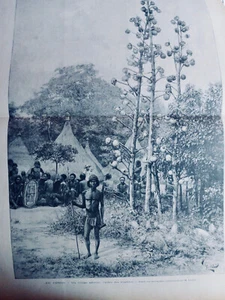 1894 EXECUTION CONGO SAKARAS ARBRE TROPHEES 1 JOURNAL ANCIEN - Imagen 1 de 1