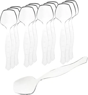 OFERTAS DE FIESTA 8,75" Cucharas desechables de plástico transparente para servir buffet - Paquete de 12 Foto 1 de 4
