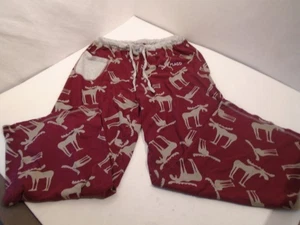 Pantalones de pijama de yoga Lazy One para mujer talla XL rojos ropa de dormir de algodón para salón - Imagen 1 de 6