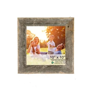 10” X 10” Rustic Farmhouse Gray Wood Frame - Picture 1 of 4