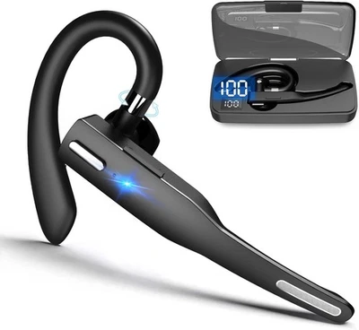 Bluetooth Headset V5.3 Earpiece Handsfree ANC ENC Mic Charging Case Comfortable - Image 1 of 4