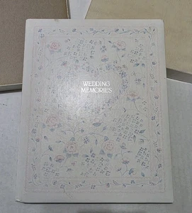 Vintage Wedding Memories Album Planner Brand New White Floral 1987 (See Desc) - Picture 1 of 15