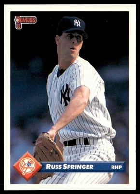 1993 Donruss Russ Springer New York Yankees #285 - Image 1 of 2