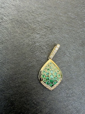 Le Vian 翡翠 Ombré 项链 1/8 克拉 tw 钻石 14K 蜂蜜金色  — 第 1/4 张图片