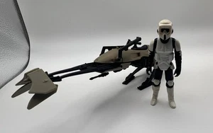 1983 STAR WARS ROTJ Speeder Bike vintage Kenner with BIKER SCOUT Figure - Picture 1 of 10