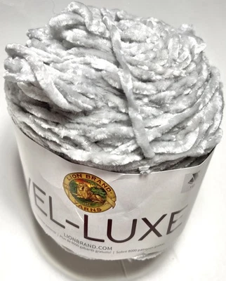 LION BRAND VEL-LUXE YARN  1- Pk. SILVER . I COMBINE SHIPPING, See Details - Image 1 of 4