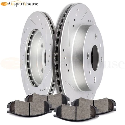 Front Ceramic Brake Pads & Rotors For 93-02 Saturn SC SC1 SC2 SL SL1 SL2 SW1 SW2 - Image 1 of 4