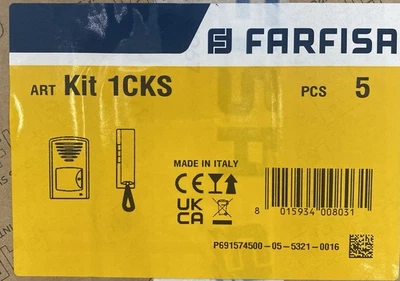 FARFISA 1CKS Kit Citofonico Monofamigliare 4+N - Imagen 1 de 2