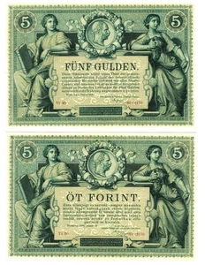 u Reproduktion Schein Österreich 10 Gulden 1863 Pick #A89 0439R - Bild 1 von 1