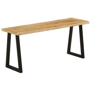 Bank Sitzbank Esszimmerbank Flurbank Baumkante 105cm Massivholz Mango vidaXL - Zdjęcie 1 z 10