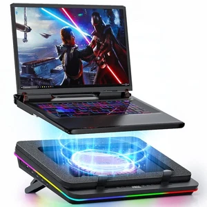 IETS GT600 RGB Laptop Cooling Pad 5.5" Turbo Fan Foam Seal USB Hub Dust Filter - Afbeelding 1 van 1