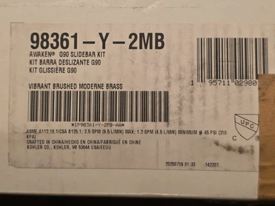 KOHLER Awaken G90 98361-Y-2MB Handheld Shower Kit Vibrant Brushed Moderne Brass - Image 1 of 4