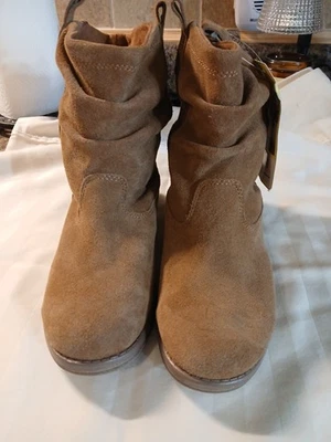 Botín holgado de gamuza tostada TOMS para niñas talla 4 M Foto 1 de 4