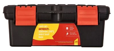 10" Mini Plastic Tool Box Removable Tray Storage Builder Diy Fishing Garage Bag - Image 1 of 3