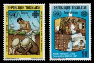 Togo 1983 - World Communications Year, Drummer, Modern - 2er Set - 1172-3 - MNH - Bild 1 von 1