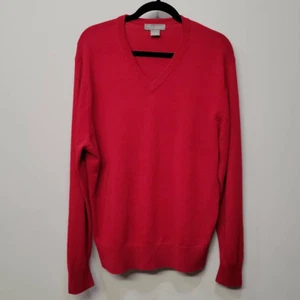 Daniel Cremieux 100% Kaschmir Pullover Herren Gr. L rot V-Ausschnitt Pulli Luxus warm - Bild 1 von 6