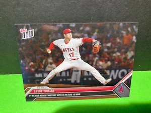 MLB Topps Now #683 Shohei Ohtani 2023 primera vez 40 HR y 10 victorias en stock - Imagen 1 de 5