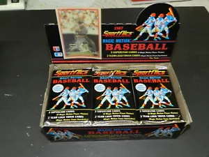 RARO!! Carte da baseball Sportflics Magic Motion 1987 scatola da 34 confezioni NUOVE-SIGILLATE - Foto 1 di 4