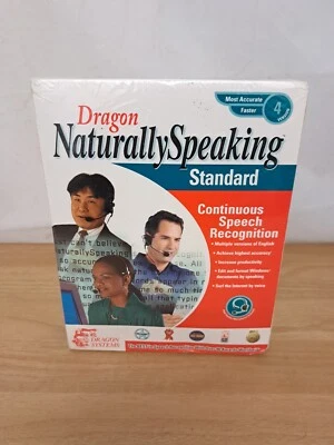 Dragon NaturallySpeaking V4 Standard Speech Recognition Software – New Sealed - Image 1 of 4