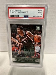 2013-14 Panini #194 Giannis Antetokounmpo Bucks RC Rookie PSA 9 MINT BD7