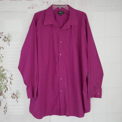 Camisa de Vestir Omega Italia 3XL Rosa Puntos Abotonados Manga Larga Bolsillo Usada en Excelente Condición Foto 1 de 4