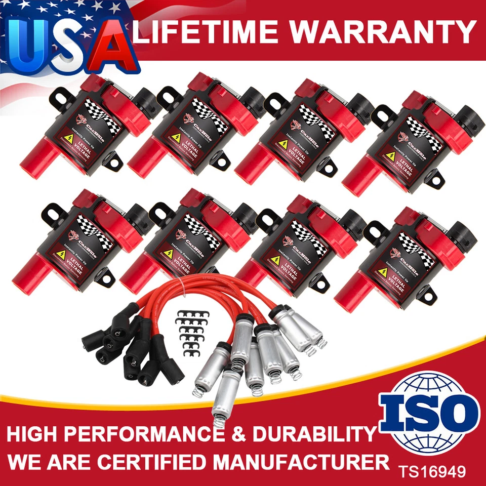 Paquete de 8 bobinas de encendido para 99-2004 2005 2006 Chevy Silverado 1500 2500 GMC Sierra Foto 1 de 4