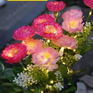 2X Solar Garden Lights Outdoor Waterproof LED Flower Stake Lamp Yard Patio Decor - Picture 1 of 28