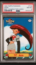 Rare 1999 Pokemon Topps Card TV9 Jesse First Edition Blue Logo - PSA 8