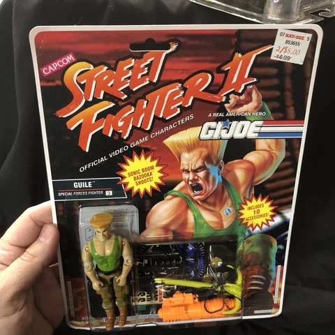 Vtg 90’s GI Joe  ARAH STREET FIGHTER II GUILE 1993 Hasbro Figure MOC Cover