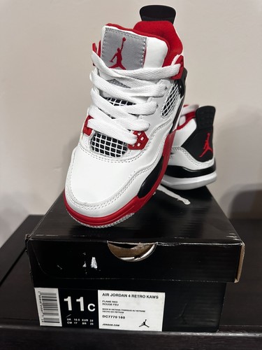 Taglia 11 (PS) Jordan 4 retrò cemento rosso basso