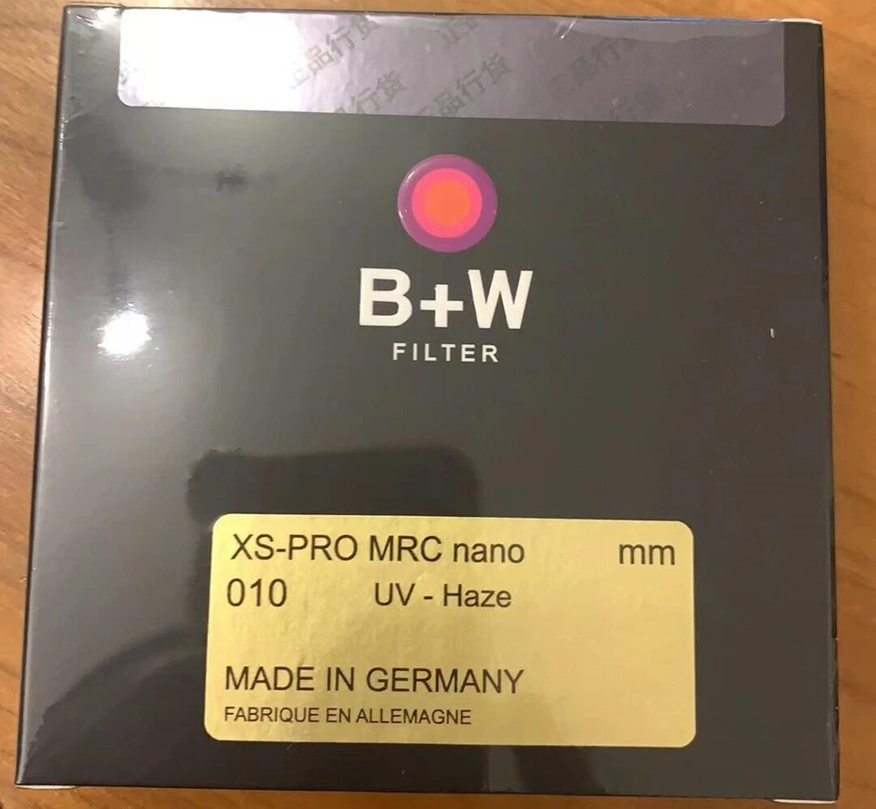 B+W 49_82mm UV Haze Nano Ultra Thin Filter Schutz Kamera Objektiv Messingmaterial - Bild 1 von 4