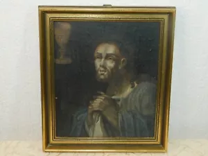 Gemälde Heiligenbild " Jesus mit Kelch" wohl um 1820! - Bild 1 von 7