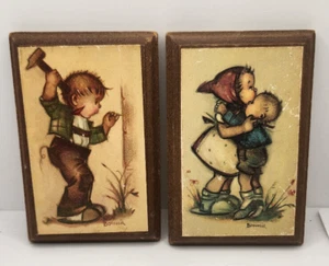 Set of 2 Vintage Hummel Bonnie Children Plaques - Picture 1 of 1