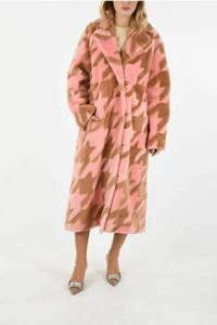 DROMe NEU Hahnentritt Shearling Lammfell Lammfell Brust Mantel Made in Italy - Bild 1 von 6