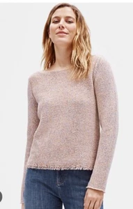 Eileen Fisher Woman's Sz S Wool & Recycled Cotton Fringe Hem Sweater - Bild 1 von 8