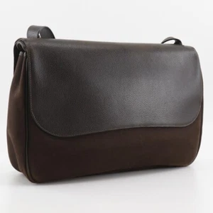 HERMES Sac Colorado GM Shoulder Bag Ebene Brown Unisex Authentic Used - Picture 1 of 10