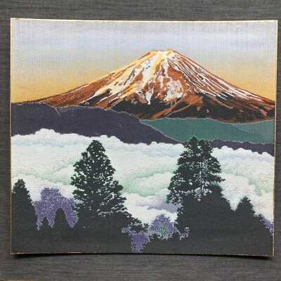 Tipo horizontal japonés Shikishi arte Nishijin-ori Nishijin telas de seda #2656 Foto 1 de 4