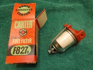 Nos Carter Ceramic Fuel Petrol Gas Filter Sediment Bowl F827S Mopar ? Chrysler?
