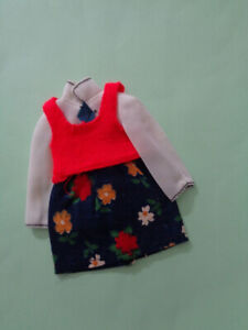 Barbie vintage Skipper Outfit  Best buy -# 8611 Kleid  und Pullover1973