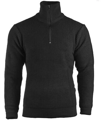 TROYER Marine Seemann Bundeswehr Strickpullover Arbeitspullover schwarz NEU - Bild 1 von 4