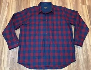 Pendleton blau/rot kariertes LODGE Hemd 100% Schurwolle Herren XXL neu ohne Etikett - Bild 1 von 10