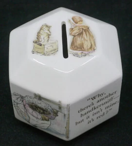 BANCO INFANTIL VINTAGE WEDGWOOD BEATRIX POTTER, SEÑORA TIGGY-WINKLE, ERIZO - Imagen 1 de 6